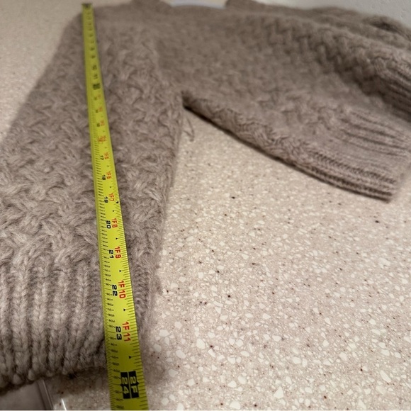 Christina Lehr Cozy Beige Knit Sweater 70% Baby Alpaca Merino Wool Blend Size 1 - Picture 15 of 17